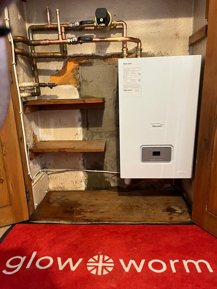 Heating installation work