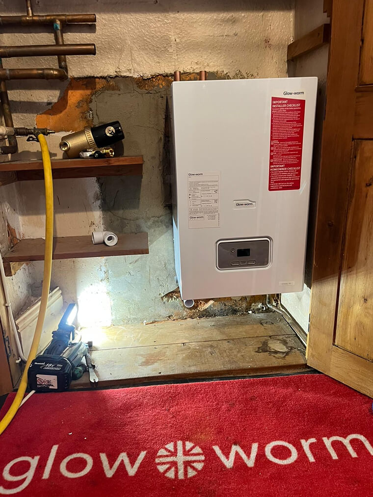 Heating installation work