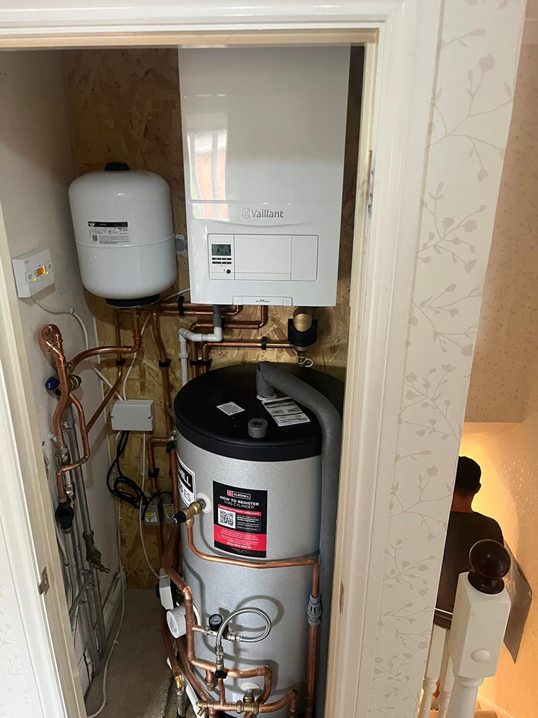 Heating installation work