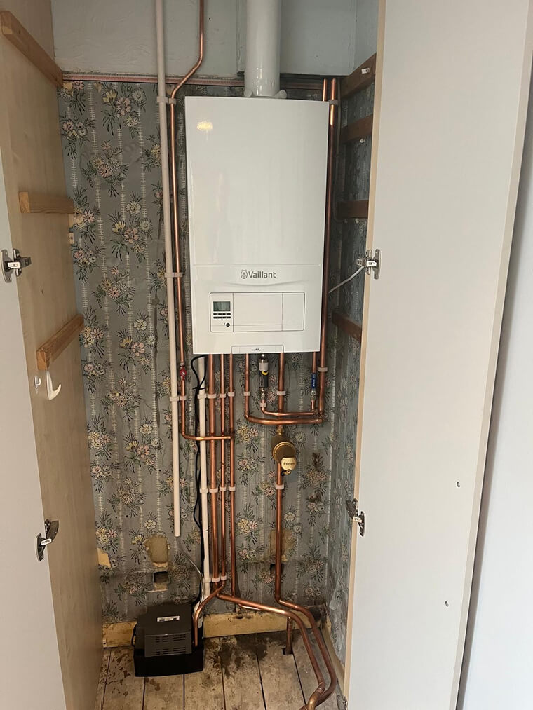 Heating installation work