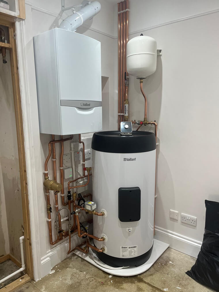 Heating installation work